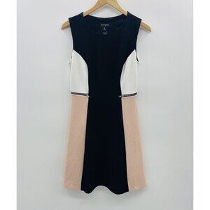Enfocus Studio Womens Size 8 Sleeveless Colorblock Panel Textured A Line Dress